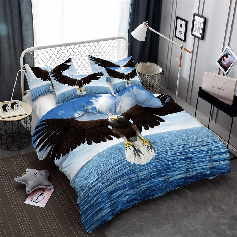 Majestic Bald Eagle 3D Customized Duvet Cover Bedding Sets