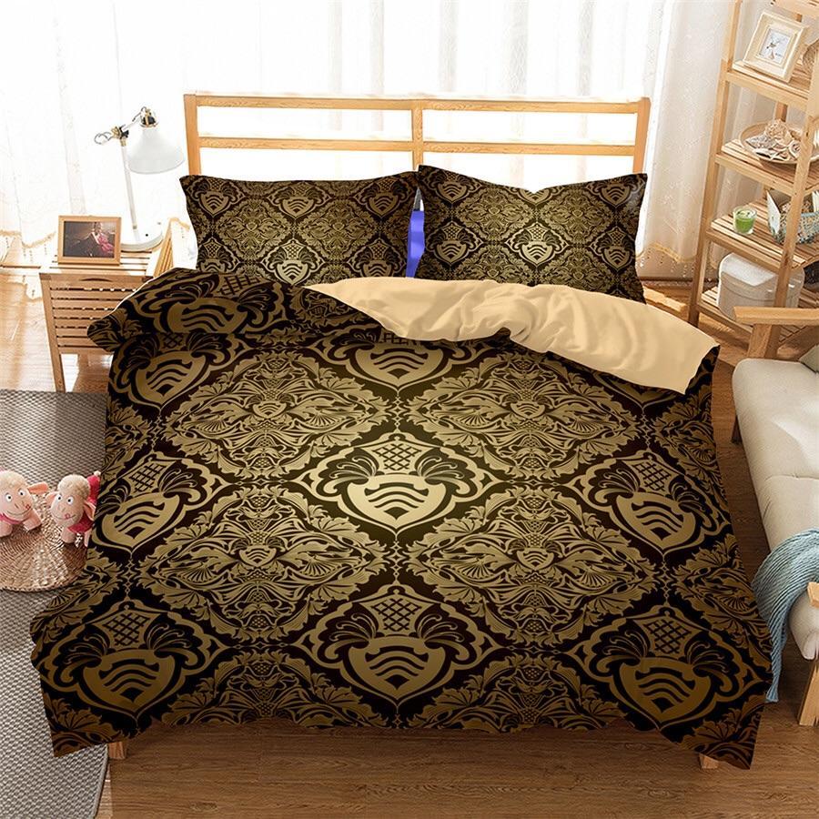 Majestic Golden Bohemian 3D Customized Duvet Cover Bedding Sets