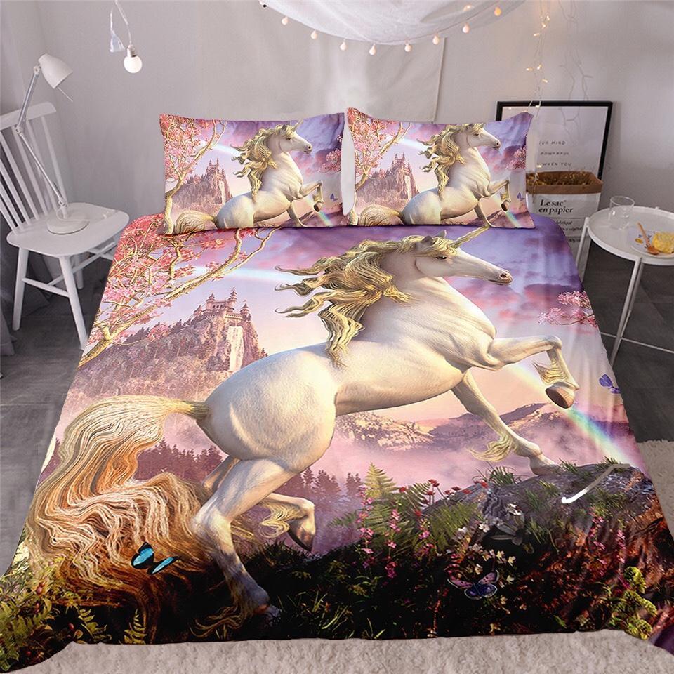 Majestic Unicorn 3D Customized Duvet Cover Bedding Sets