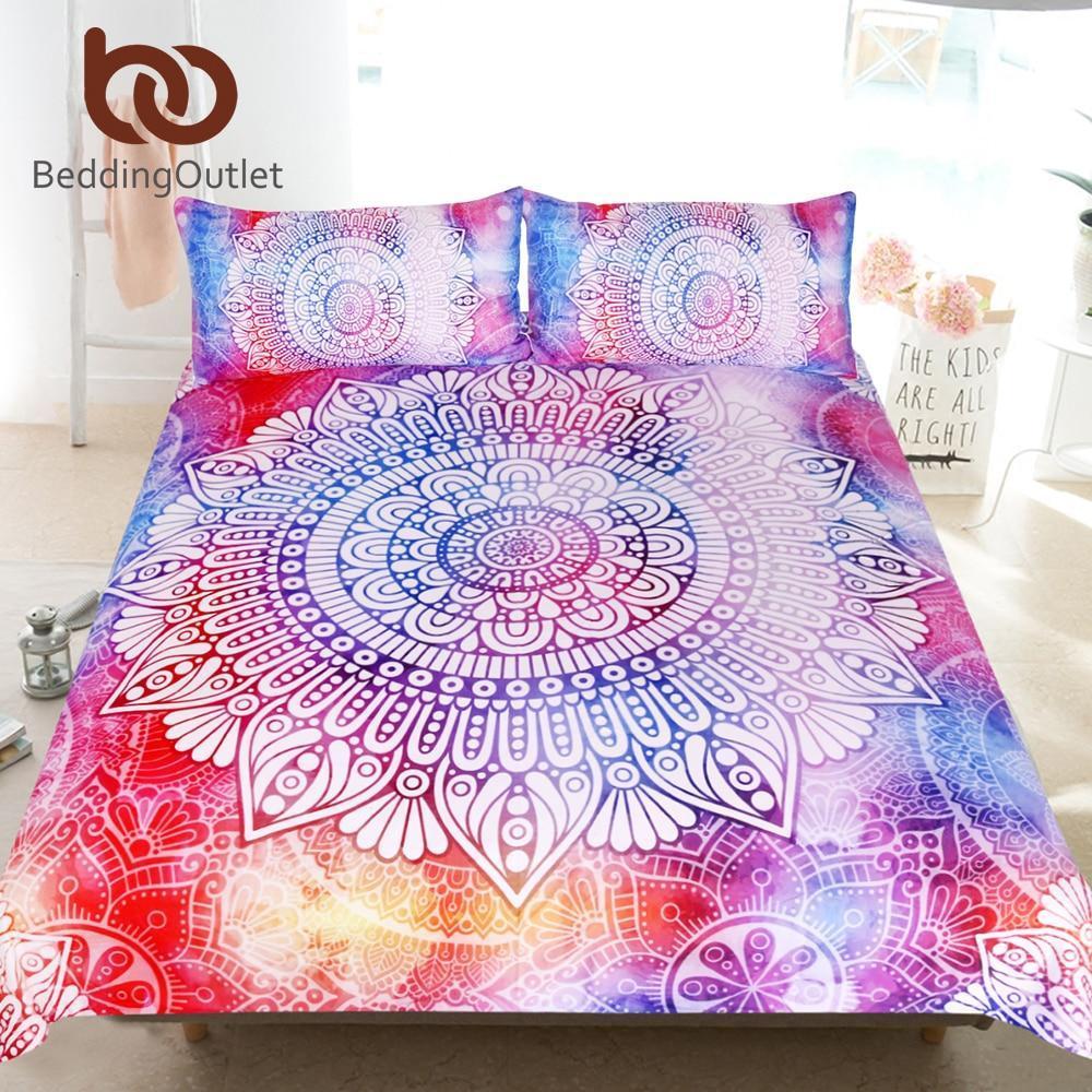 Mandala Flower Bedding Set Duvet Cover Home Textiles 3-Piece