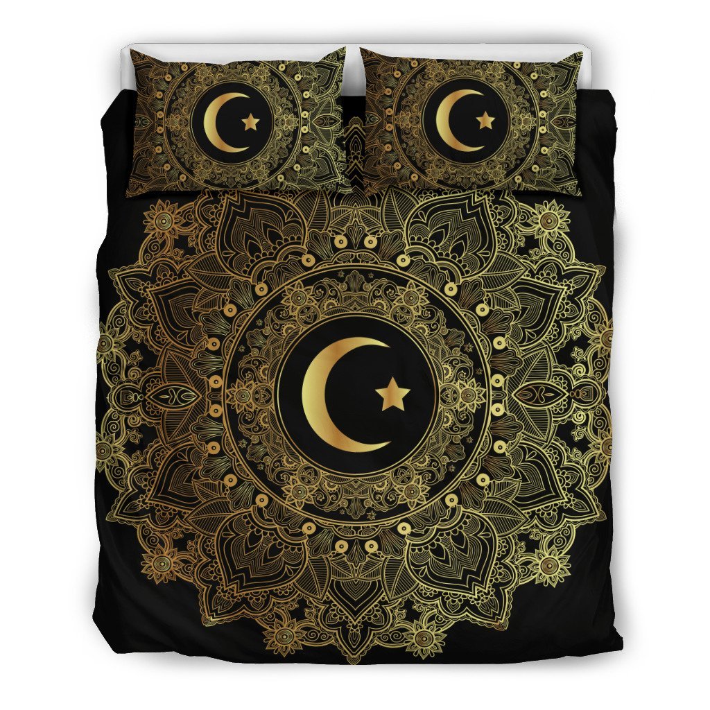 Mandala Moon 3D Customized Duvet Cover Bedding Sets