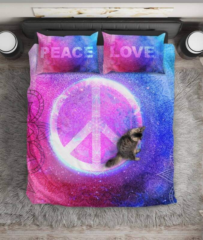 Mandala Peace Love Pillows ART HOP 3D Customized Duvet Cover Bedding Sets