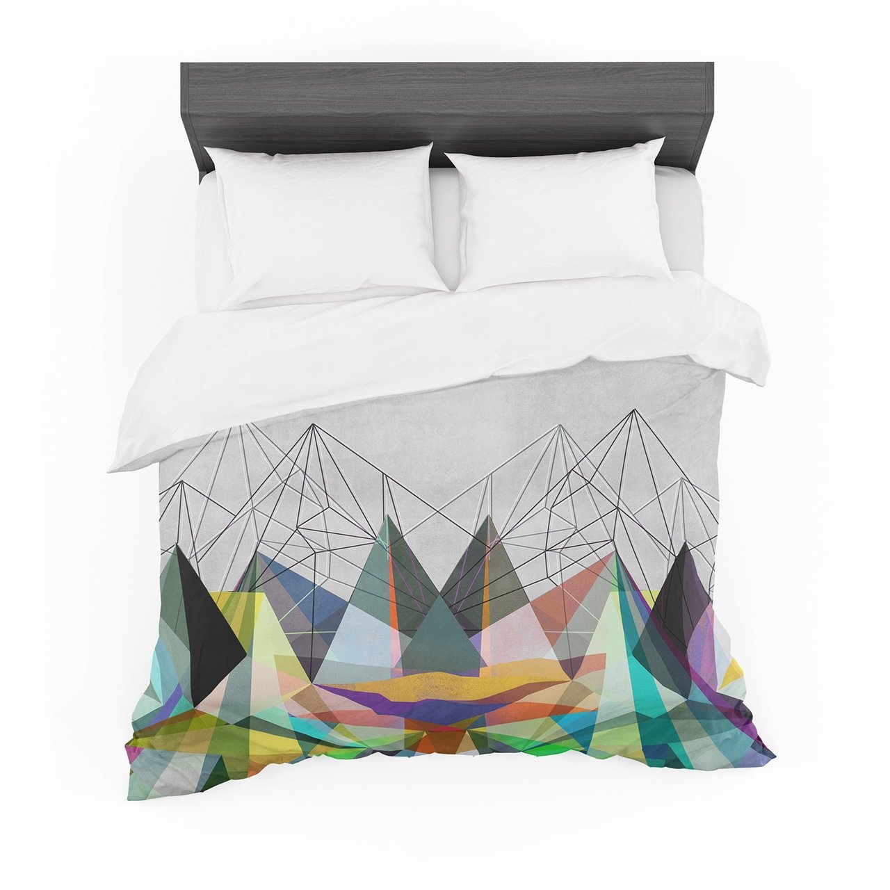 Mareike Boehmer ‘Colorflash 3X’ Grey Rainbow Featherweight3D Customized Duvet Cover Bedding Sets