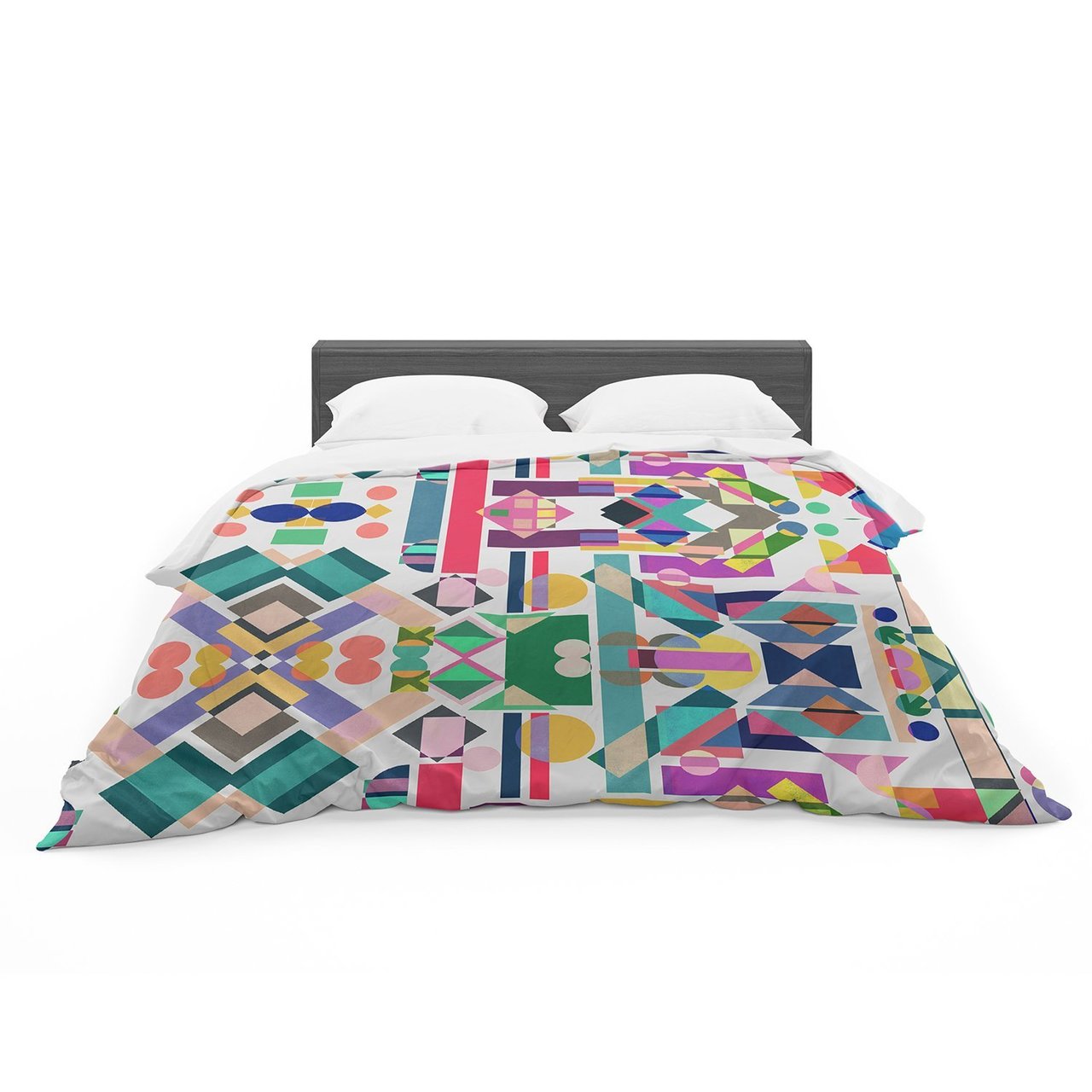 Mareike Boehmer ‘Geometry 2B’ Abstract Rainbow Featherweight3D Customized Duvet Cover Bedding Sets