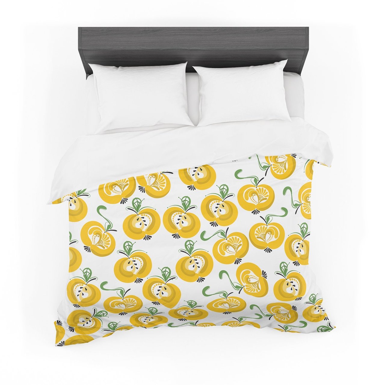 Maria Bazarova ‘Apple’ Yellow Food Featherweight3D Customized Duvet Cover Bedding Sets