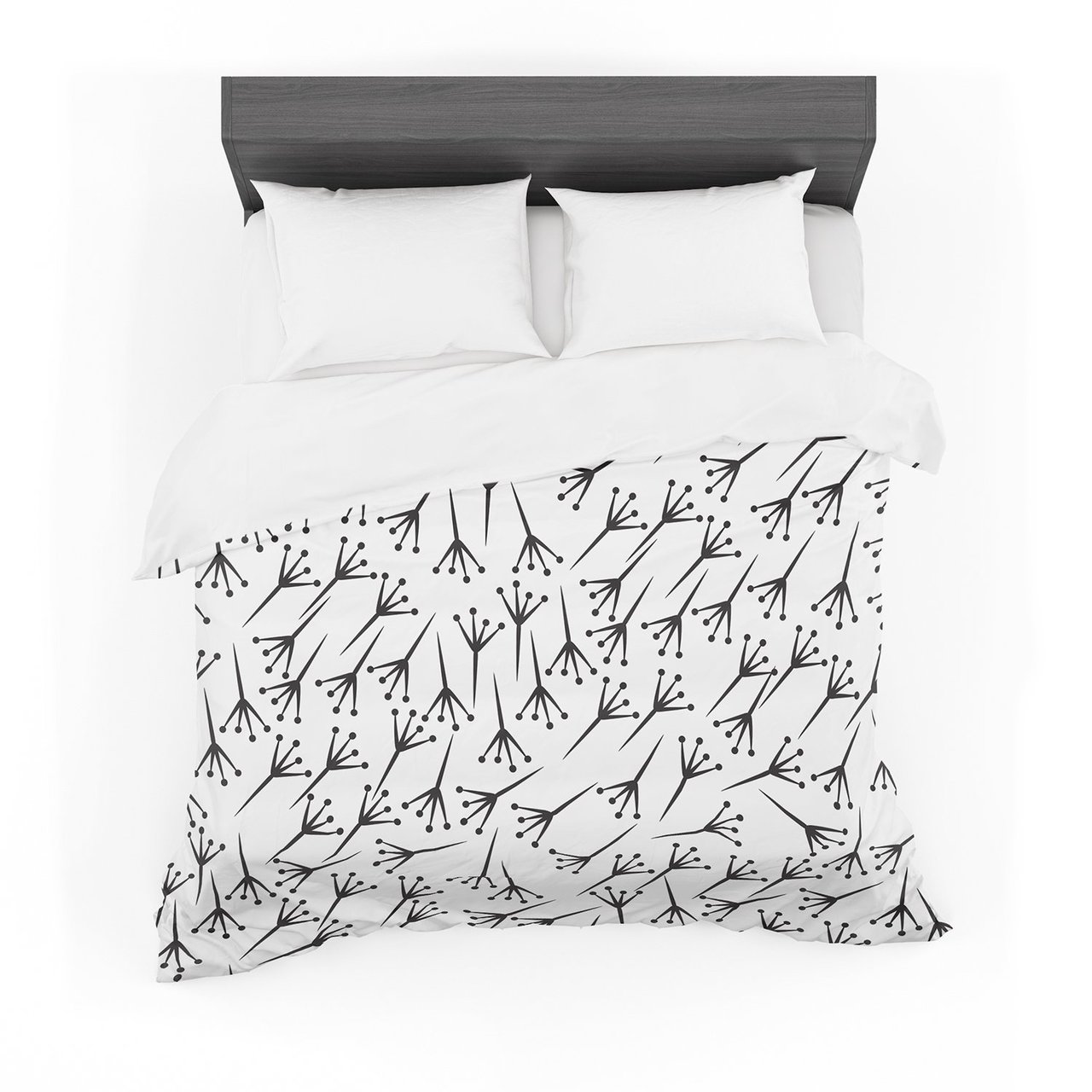 Maria Bazarova ‘Branch’ White Nature Featherweight3D Customized Duvet Cover Bedding Sets