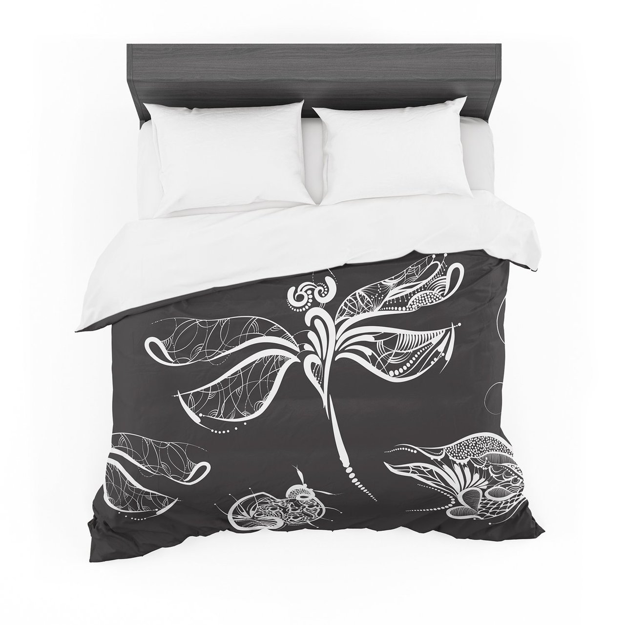 Maria Bazarova ‘Insects’ Black Animals Featherweight3D Customized Duvet Cover Bedding Sets