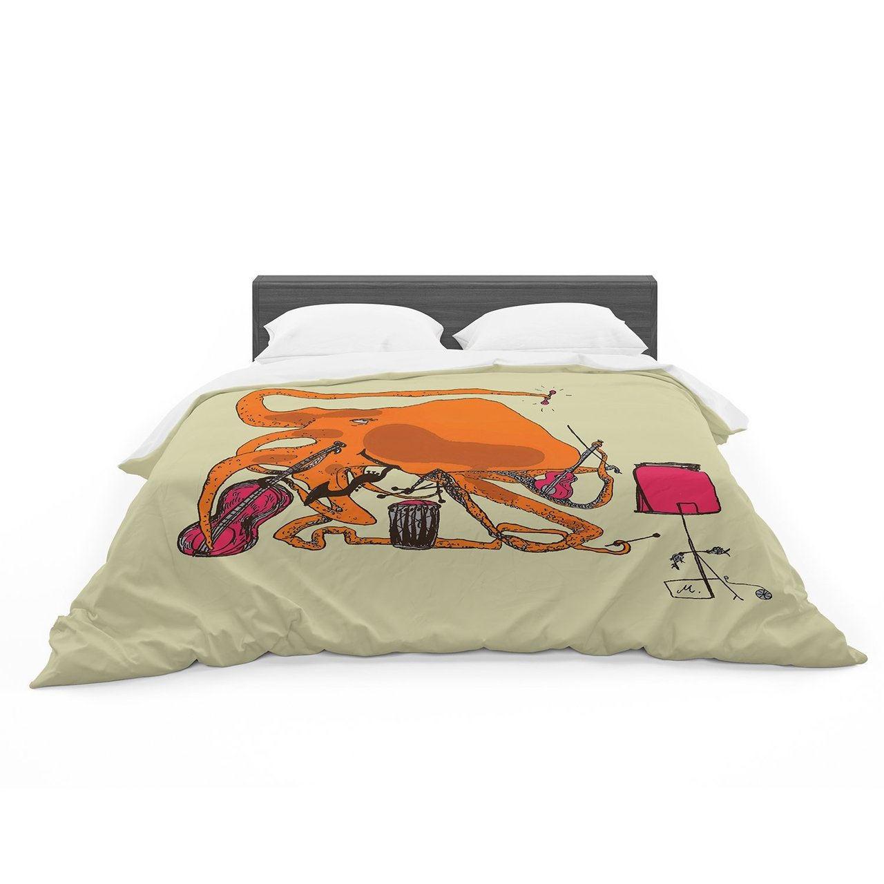 Marianna Tankelevich ‘Playful Octopus’ Cotton3D Customized Duvet Cover Bedding Sets
