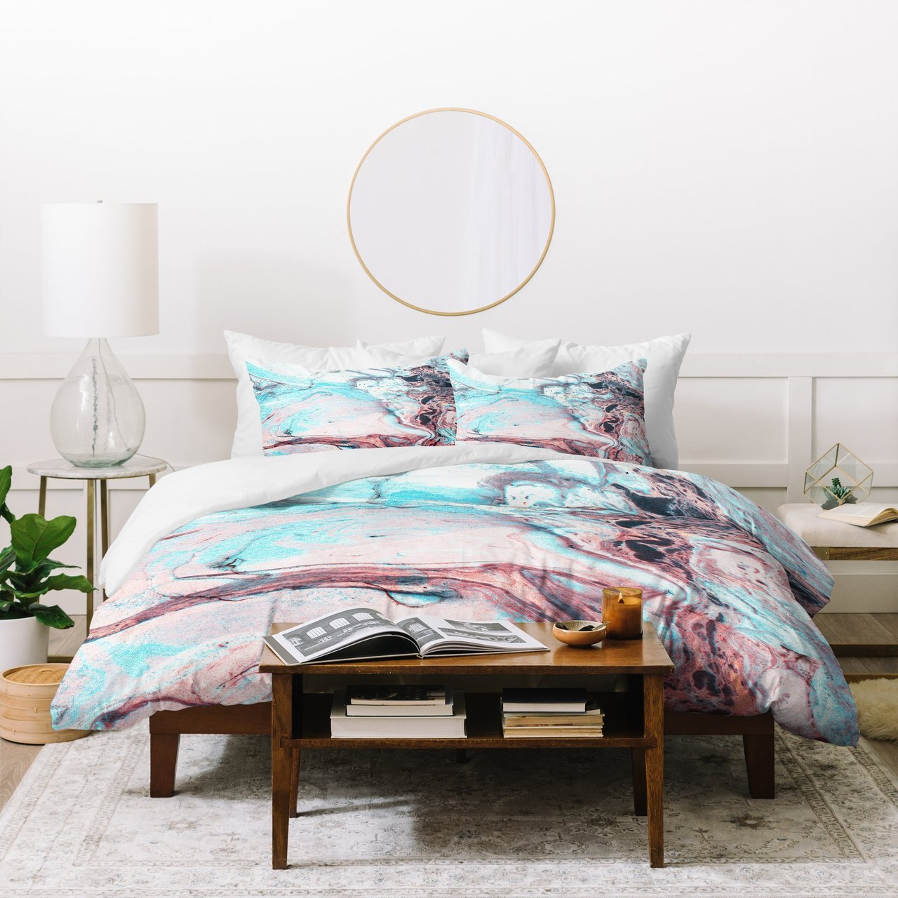 Marta Barragan Camarasa Abstract marbled saturated Duvet Cover Bedding Sets
