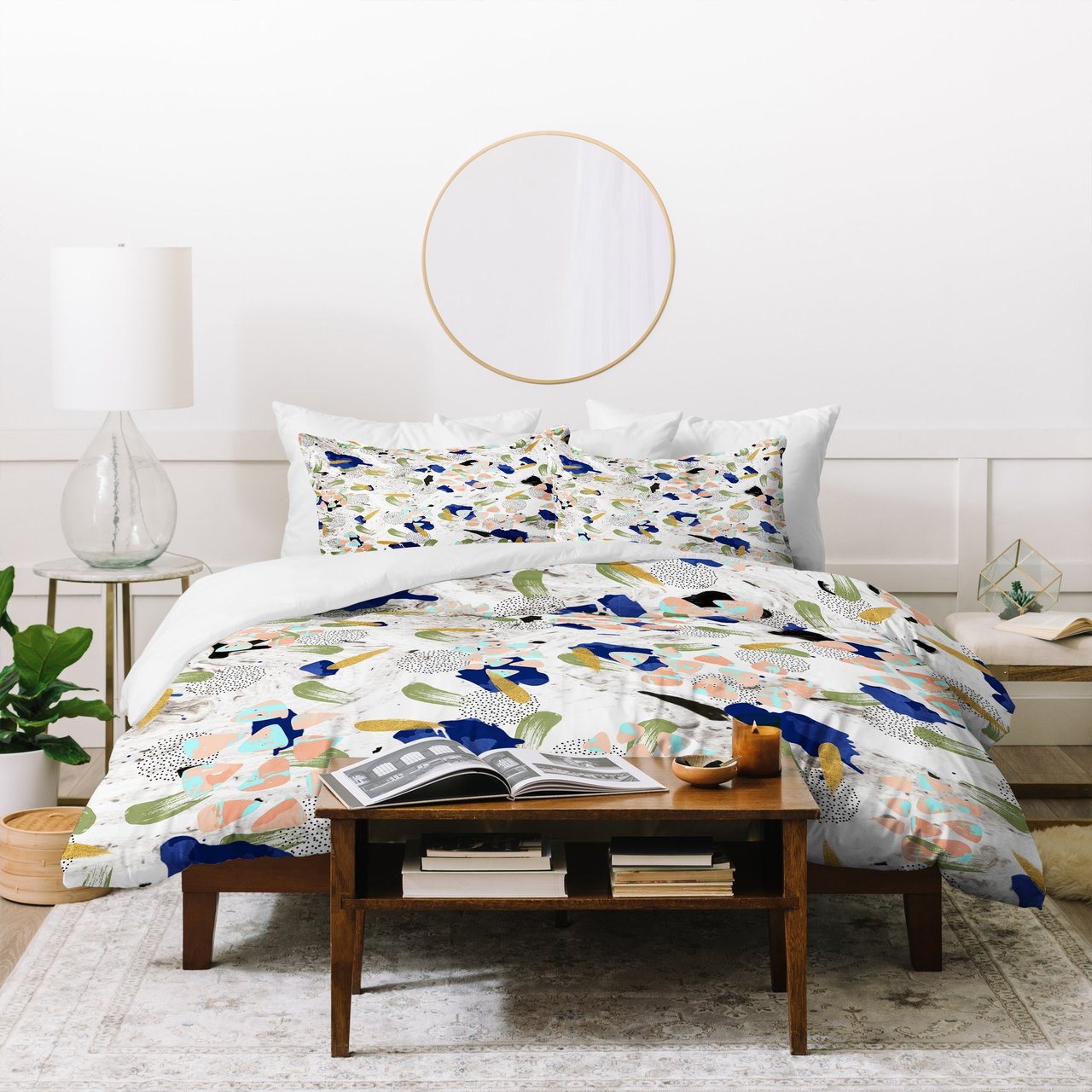 Marta Barragan Camarasa Abstract shapes of textures on marble II Duvet Cover Bedding Sets