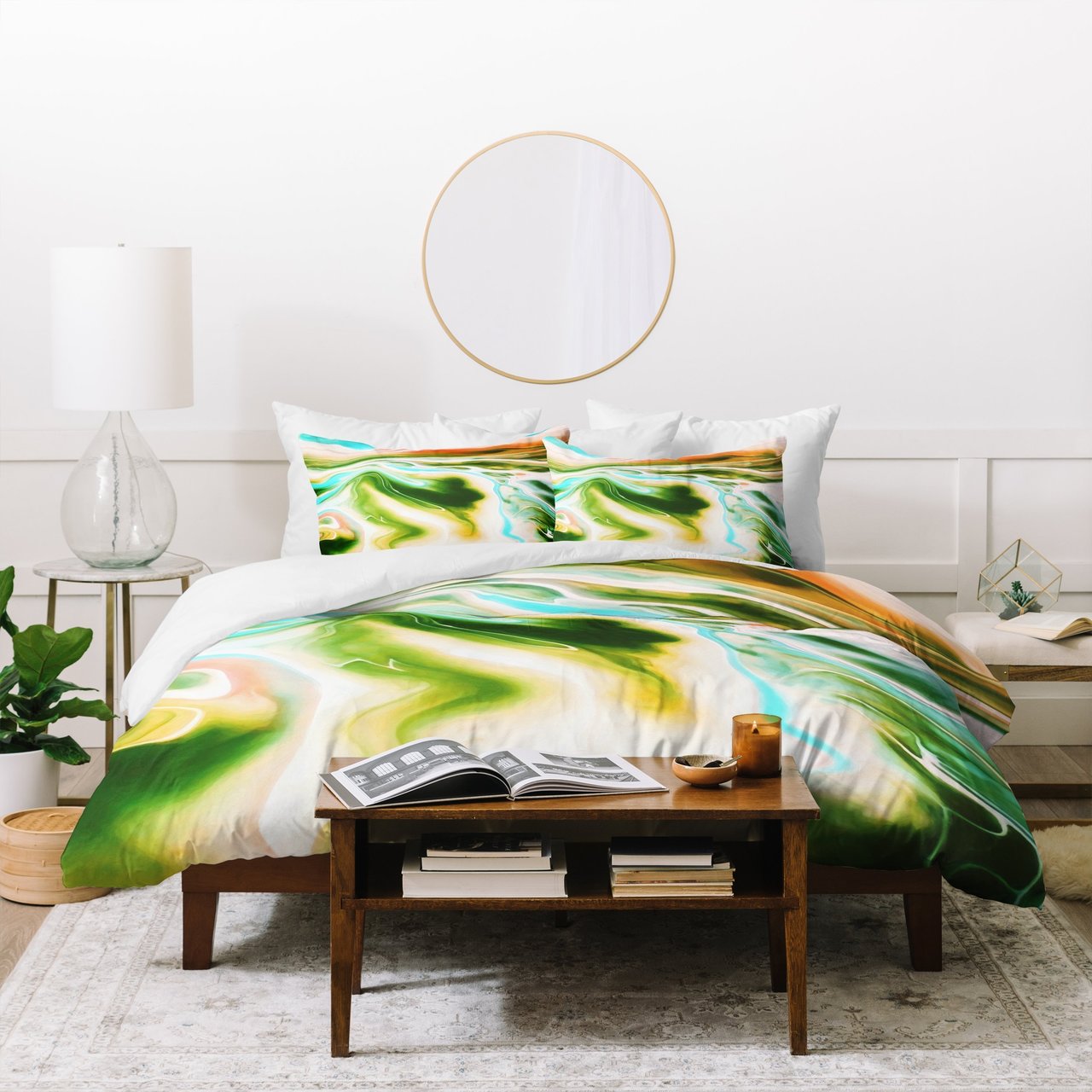 Marta Barragan Camarasa Abstract watercolor marble I Duvet Cover