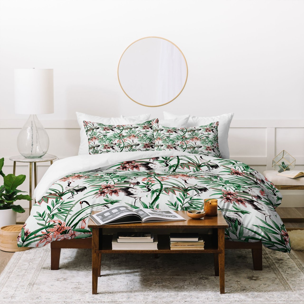 Marta Barragan Camarasa Asian birds in nature Duvet Cover