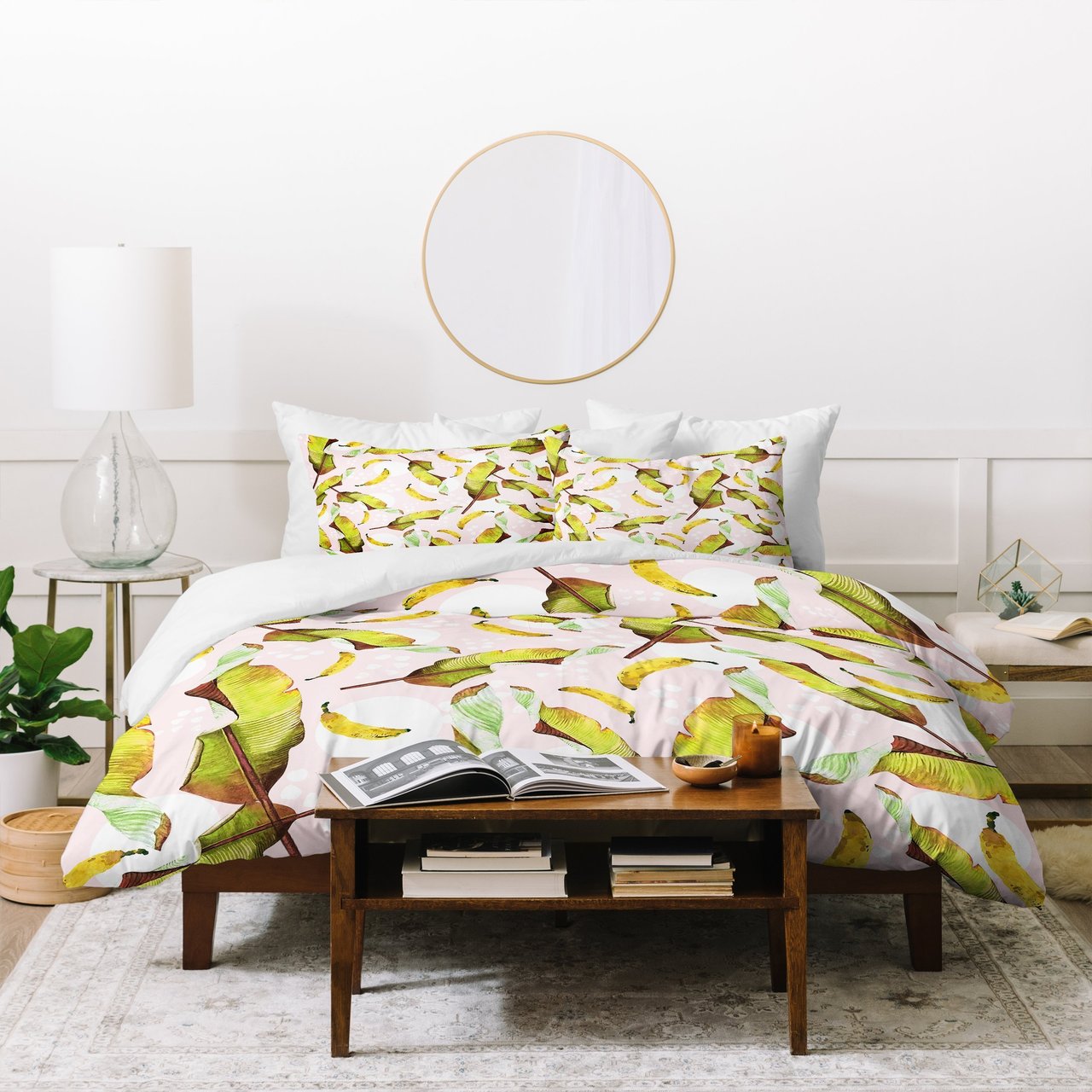Marta Barragan Camarasa Banana leaf and bananas Duvet Cover