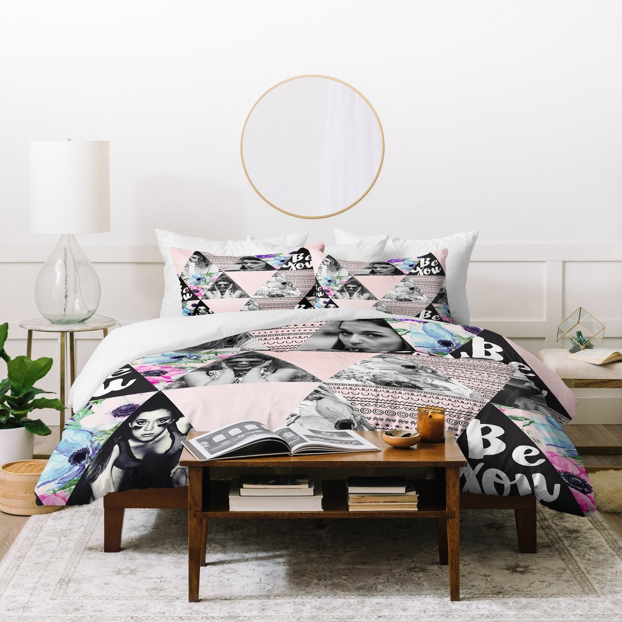 Marta Barragan Camarasa Be you triangles Duvet Cover