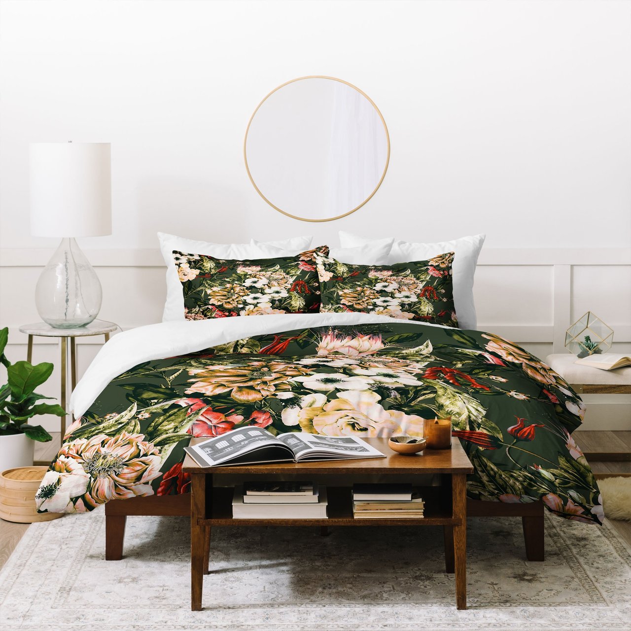 Marta Barragan Camarasa Dark wild floral 03 Duvet Cover