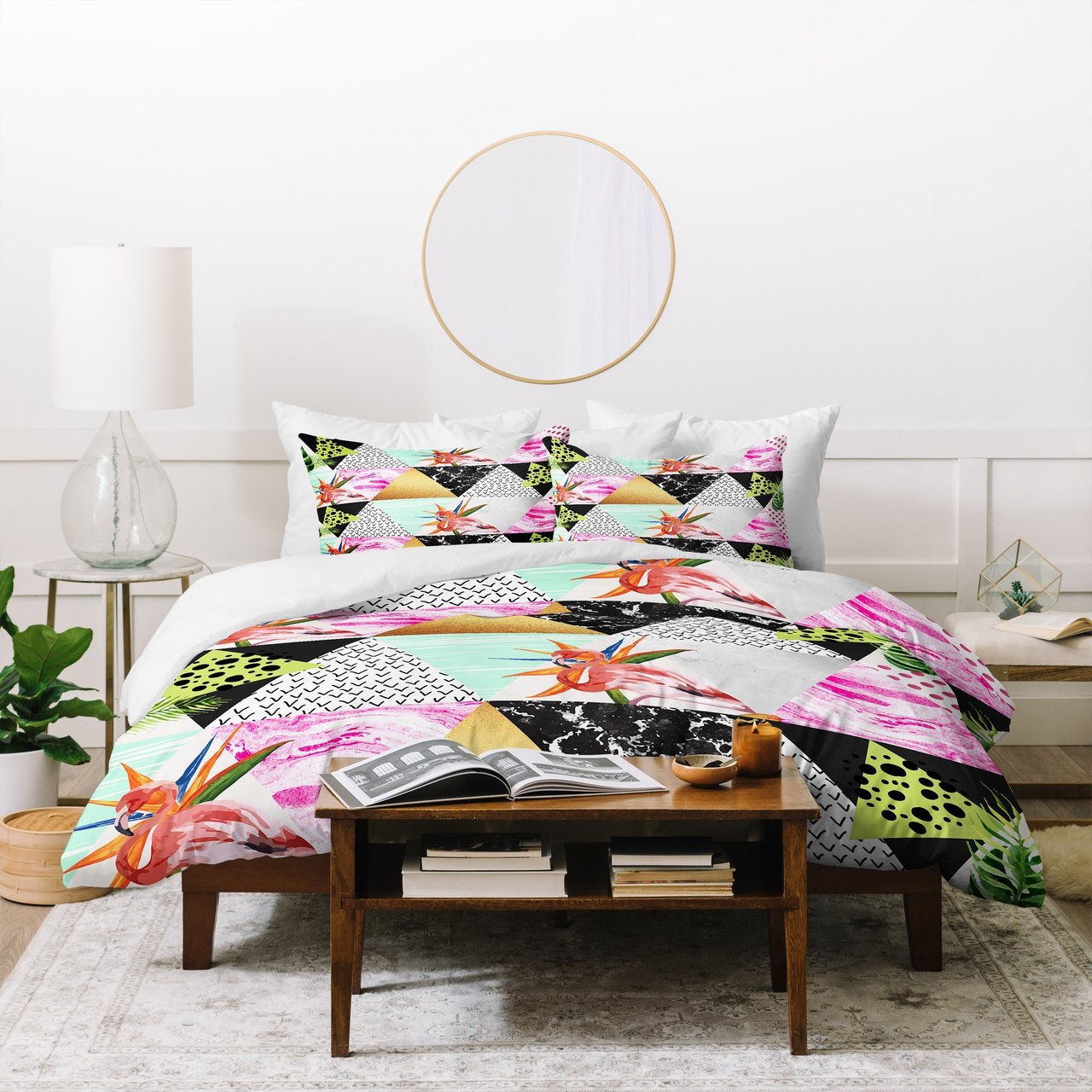 Marta Barragan Camarasa Geometric tropical Duvet Cover