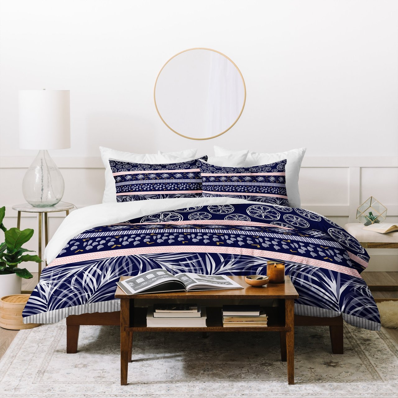 Marta Barragan Camarasa Indigo nature and fruits Duvet Cover
