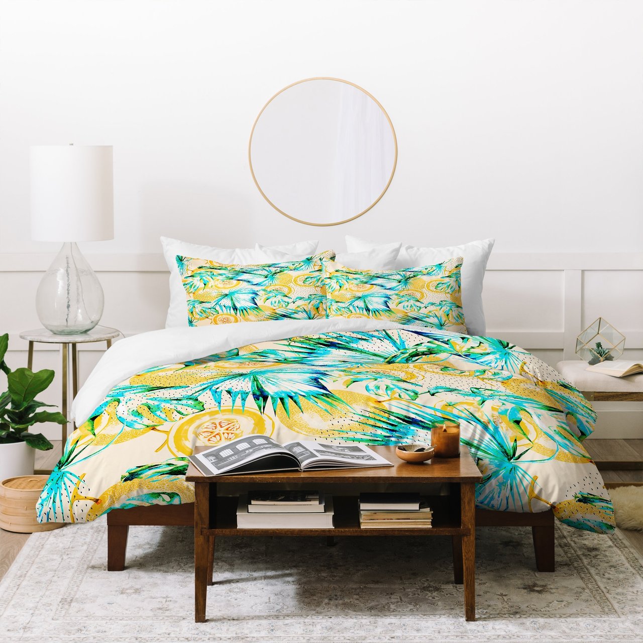 Marta Barragan Camarasa Leaf and melon pattern Duvet Cover