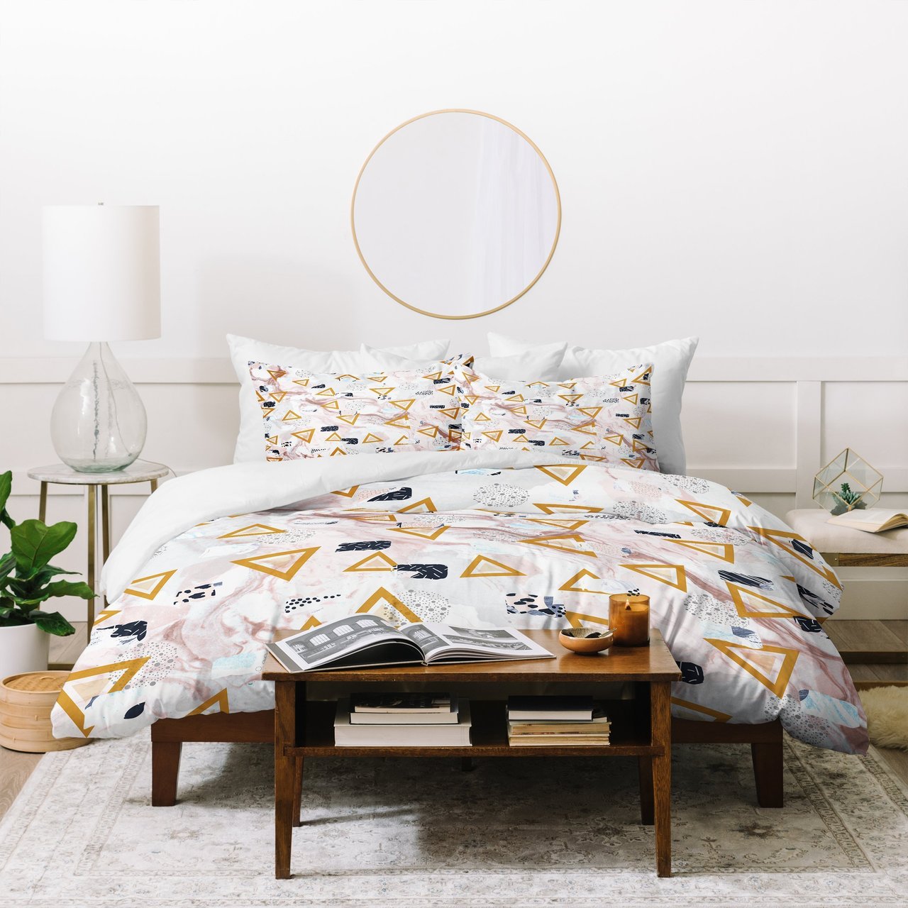 Marta Barragan Camarasa Marble shapes and triangles Duvet Cover Bedding Sets