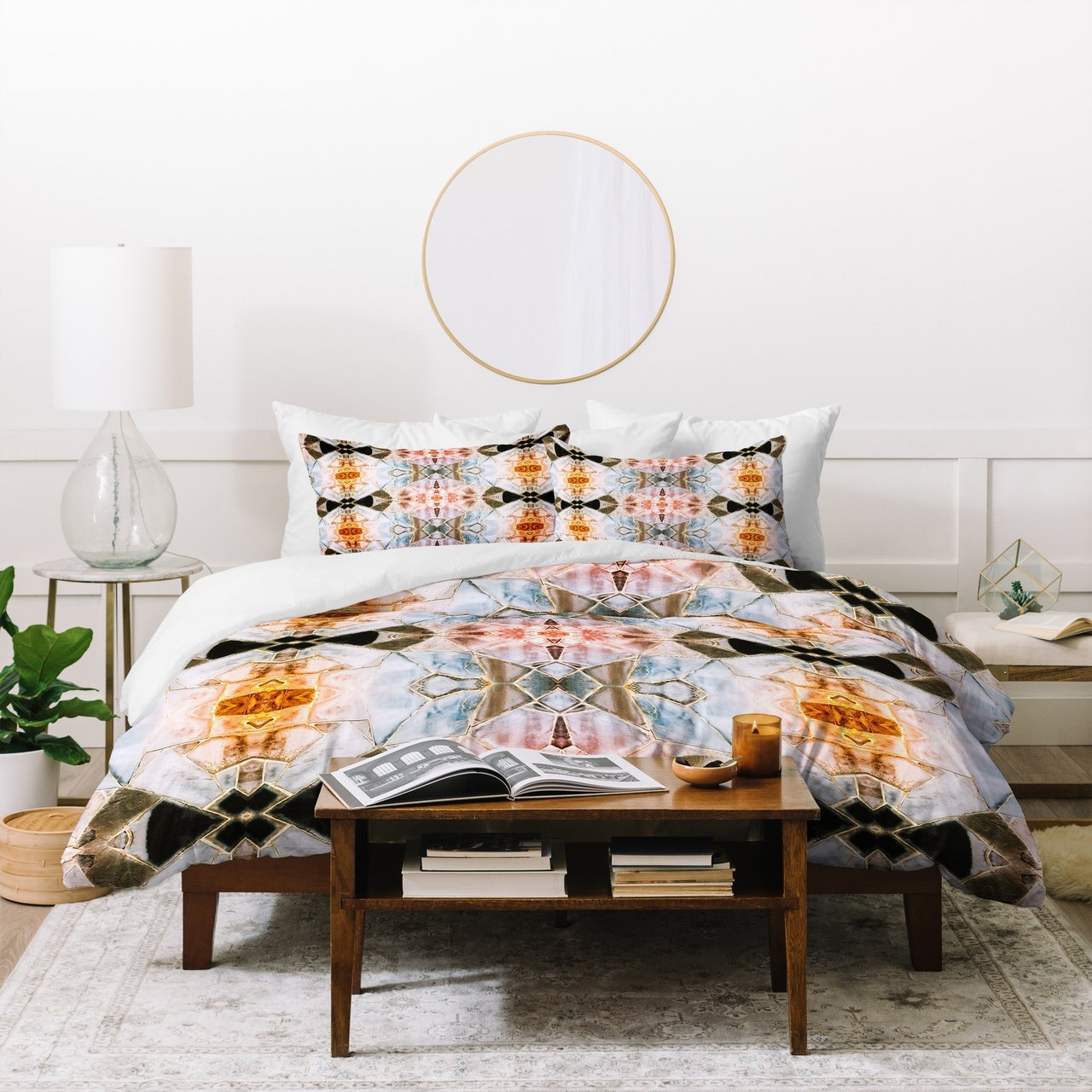 Marta Barragan Camarasa Mosaic Stone pattern texture I Duvet Cover