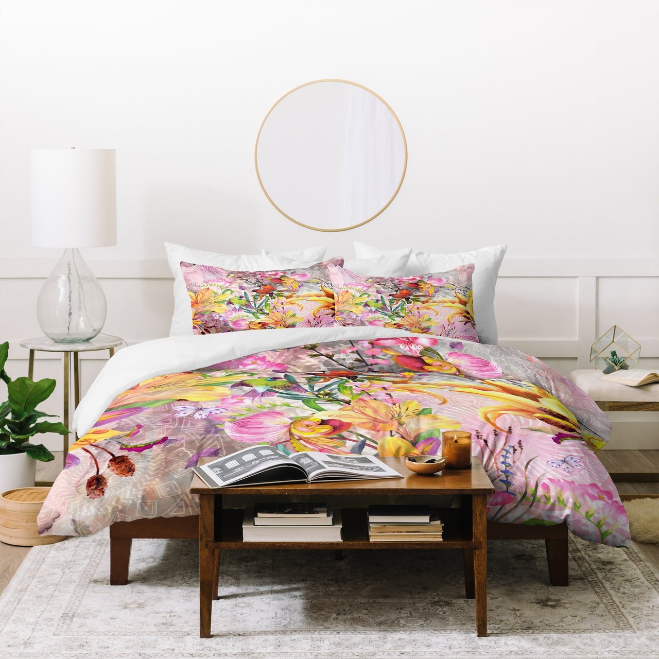 Marta Barragan Camarasa Nature among mandalas Duvet Cover