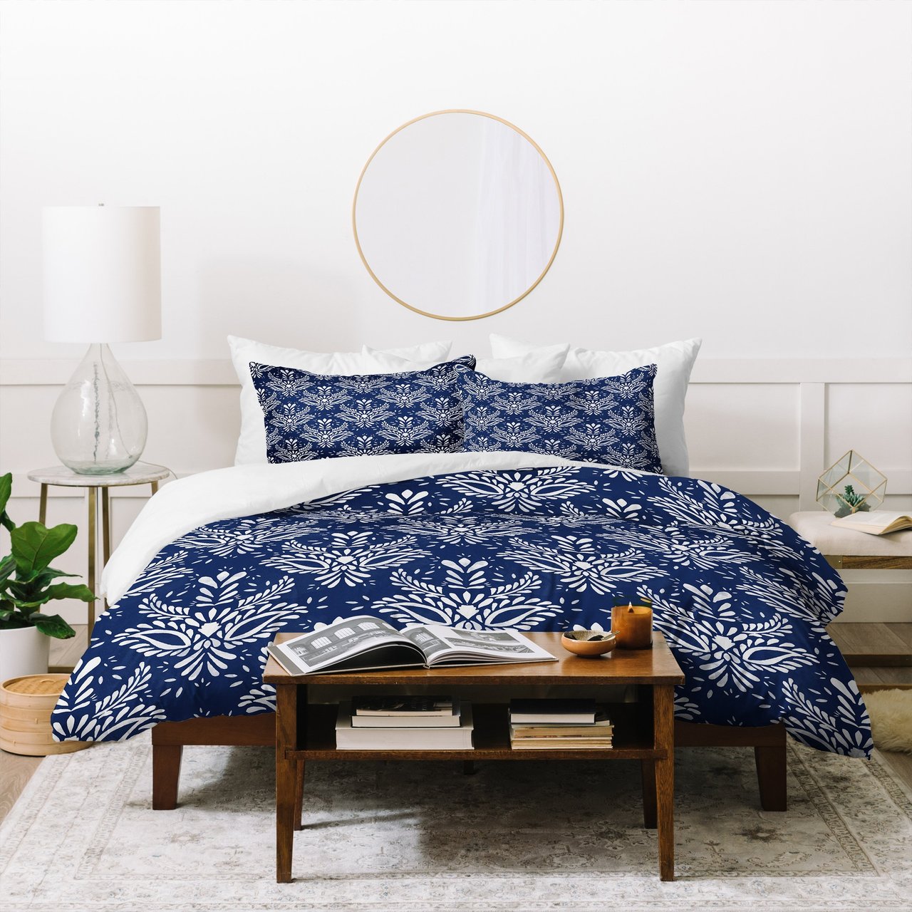 Marta Barragan Camarasa Pattern Indigo watercolor Duvet Cover Bedding Sets