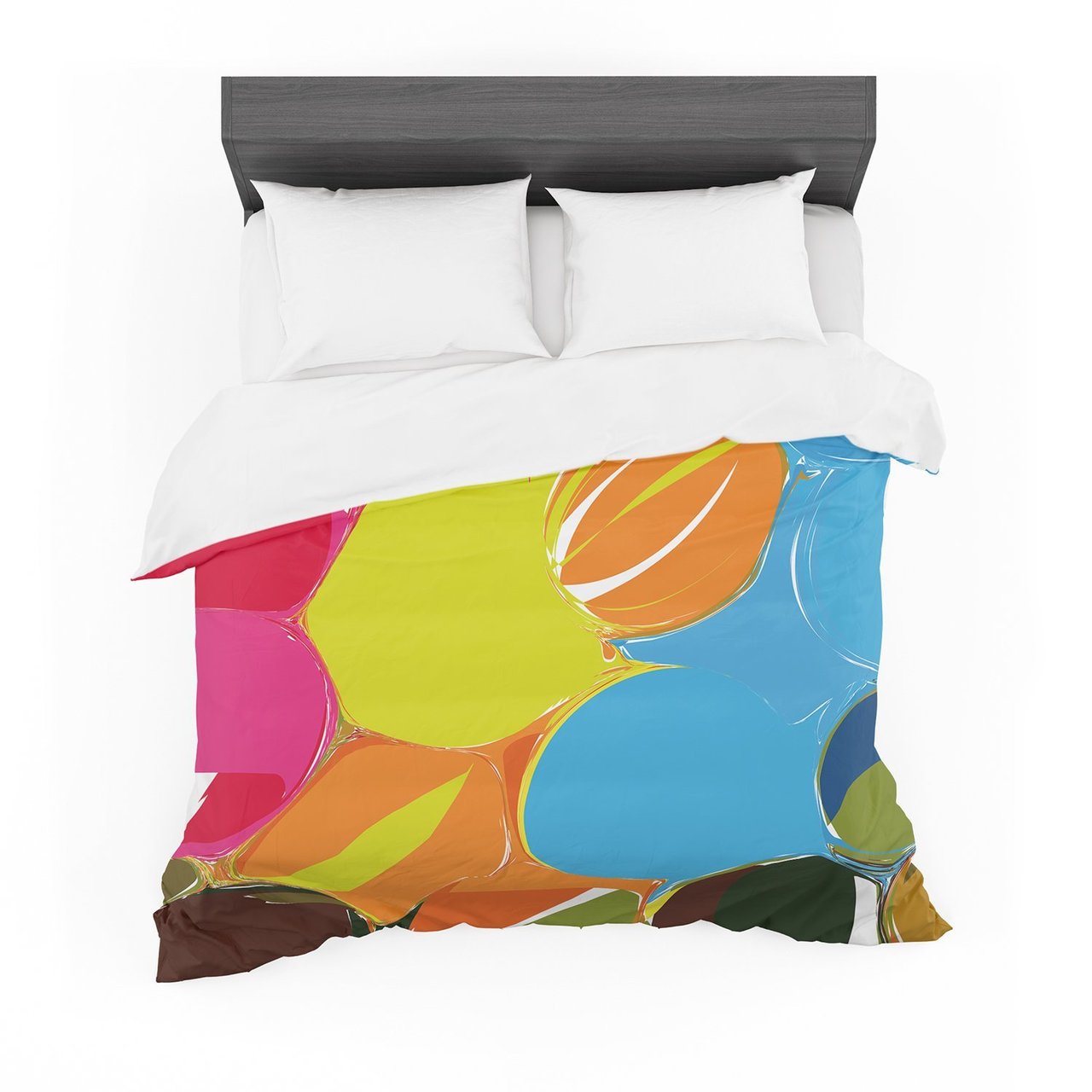 Matthias Hennig ‘Bubbles’ Rainbow Circles Featherweight3D Customized Duvet Cover Bedding Sets