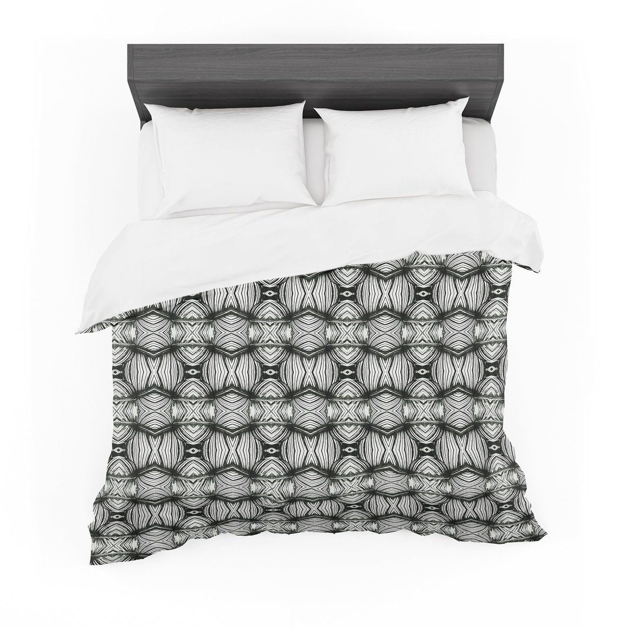 Matthias Hennig ‘Flor’ Black White Cotton3D Customized Duvet Cover Bedding Sets