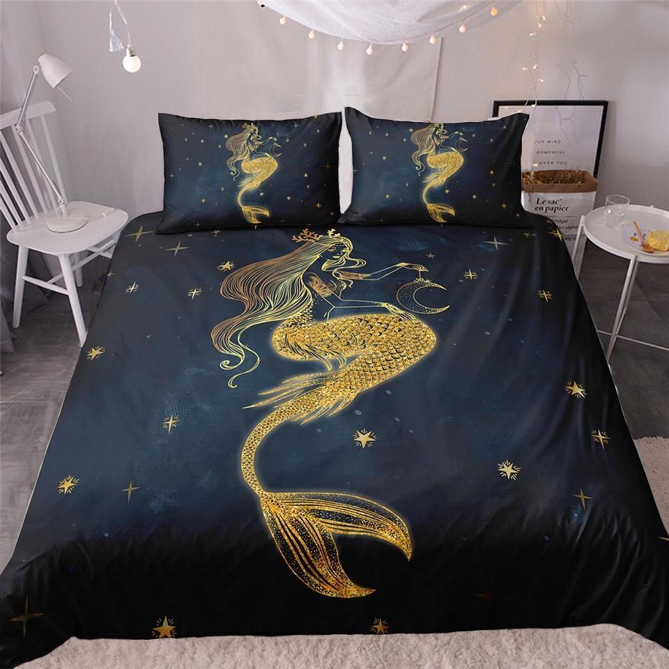 Mermaid 3D Customized Duvet Cover Bedding Sets