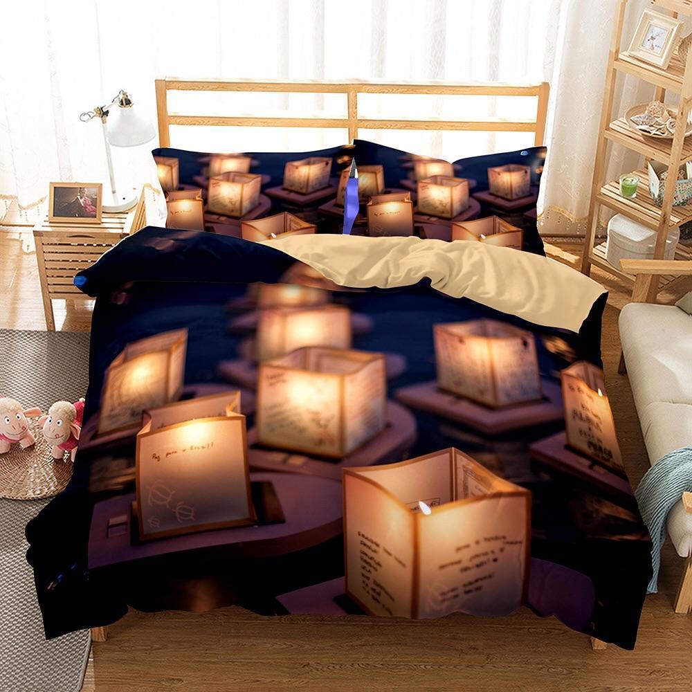 Messages On The Floating Lanterns 3D Customized Duvet Cover Bedding Sets
