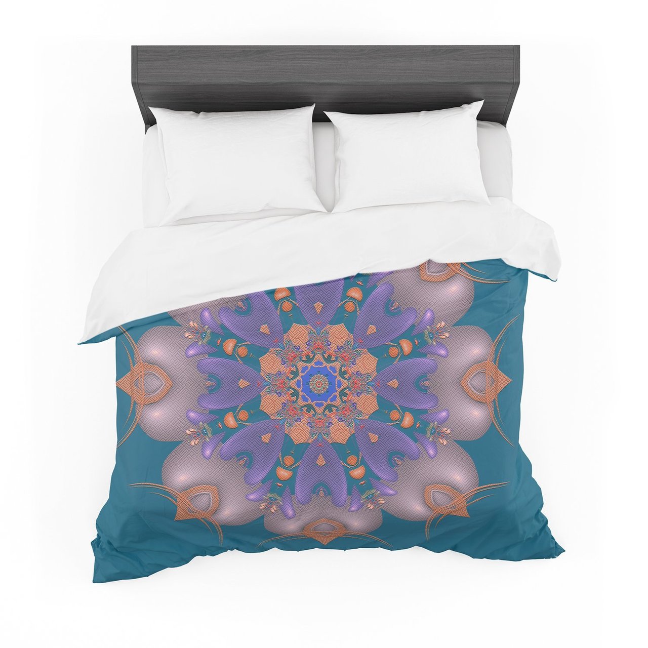 Michaelussna ‘Whisker Lily’ Orange Teal Featherweight3D Customized Duvet Cover Bedding Sets