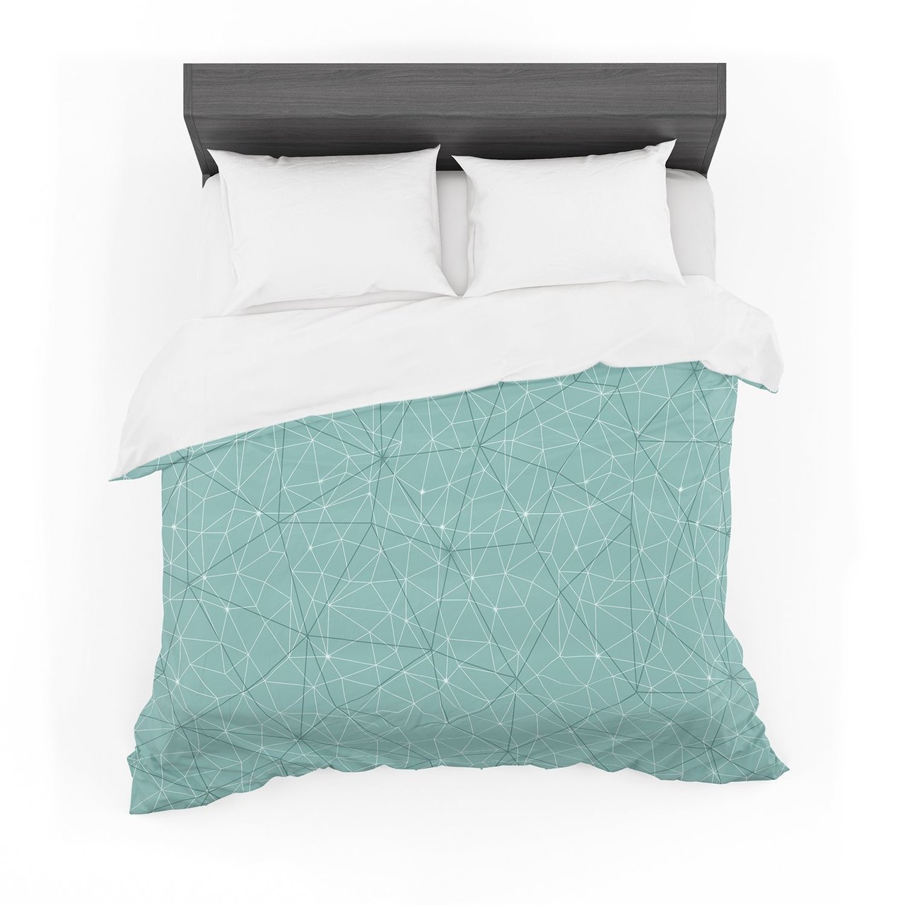 Michelle Drew ‘Wanderlust Blue Riverong’ Blue Geometric Featherweight3D Customized Duvet Cover Bedding Sets