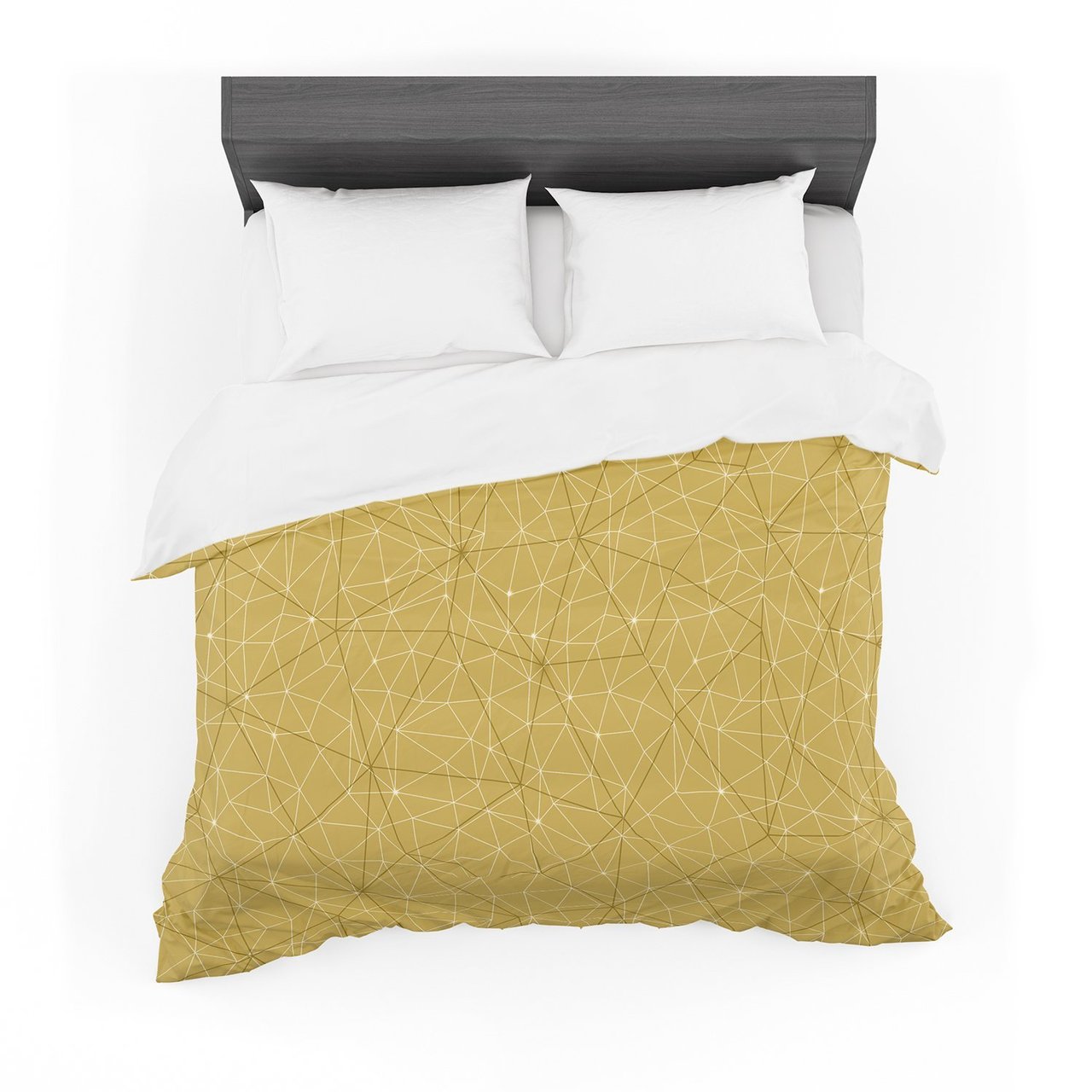 Michelle Drew ‘Wanderlust Hazykies’ Yellow Geometric Featherweight3D Customized Duvet Cover Bedding Sets