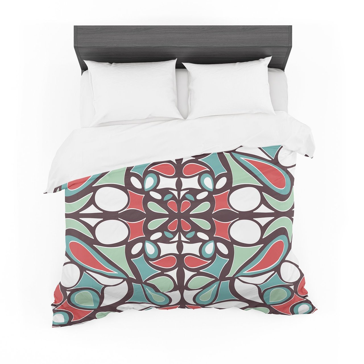 Miranda Mol ‘Brown Round Tiles’ Cotton3D Customized Duvet Cover Bedding Sets