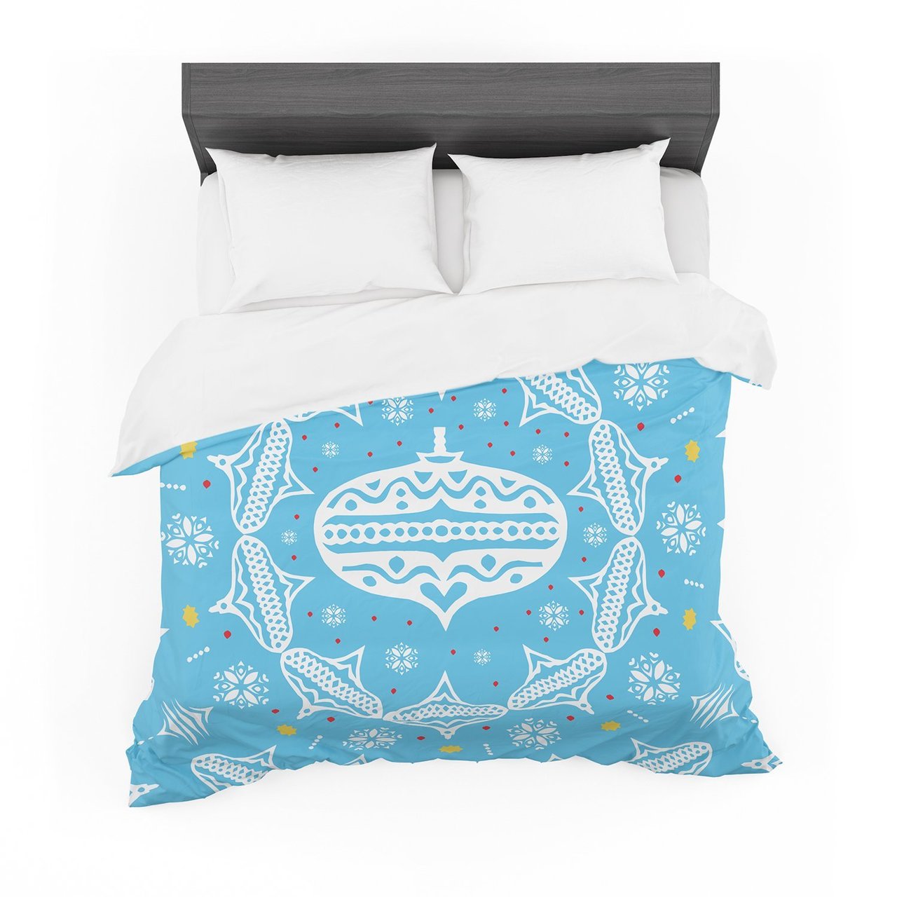 Miranda Mol ‘Deco Wreath Blue’ Aqua Featherweight3D Customized Duvet Cover Bedding Sets