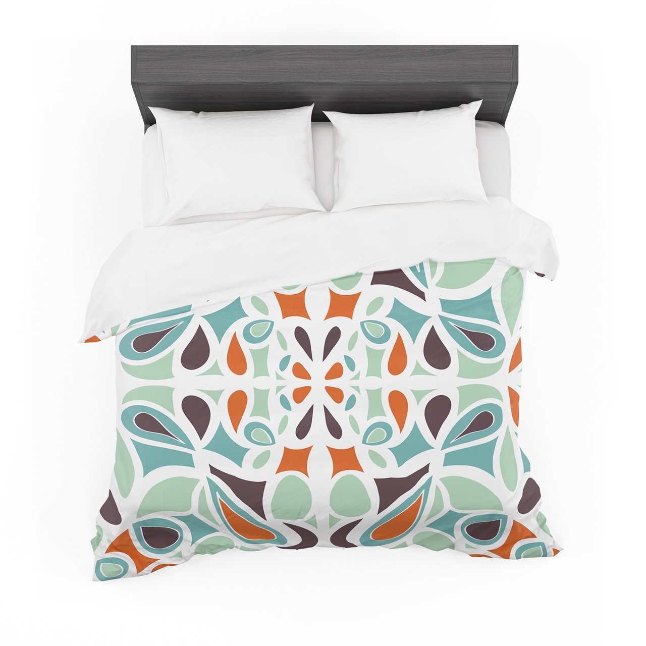 Miranda Mol ‘Orange Purpletained Glass’ Cotton3D Customized Duvet Cover Bedding Sets