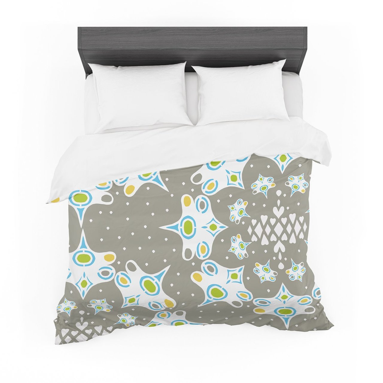 Miranda Mol ‘Ornamentalplashilver’ Gray Featherweight3D Customized Duvet Cover Bedding Sets