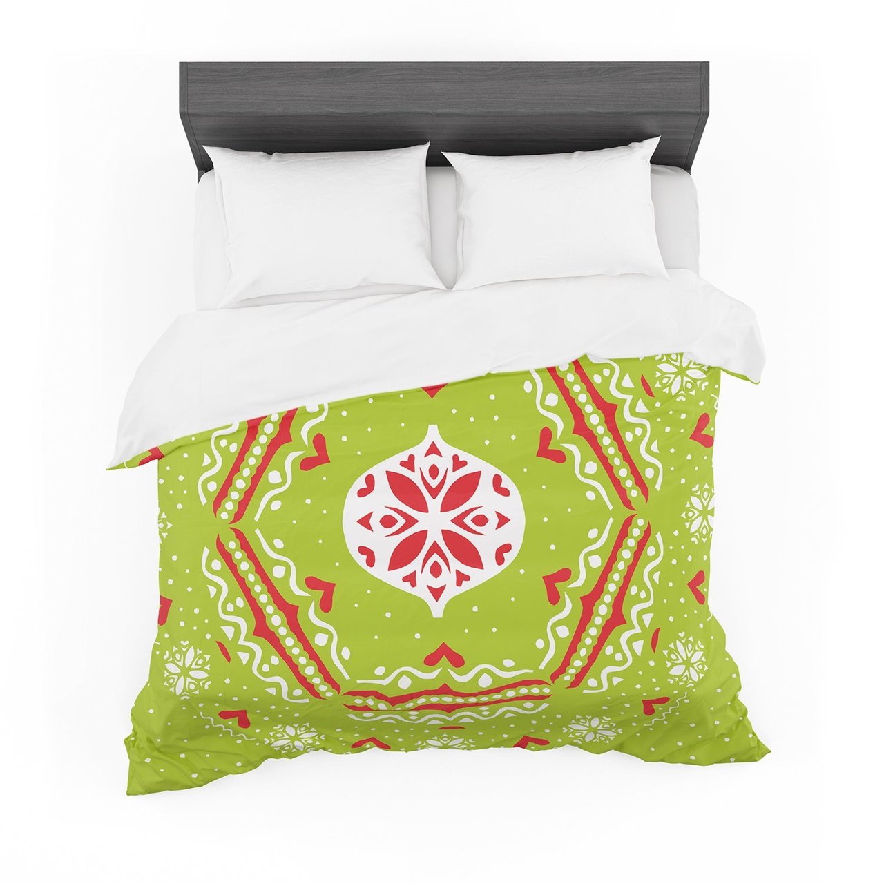 Miranda Mol ‘Snowjoy Green’ Red Featherweight3D Customized Duvet Cover Bedding Sets