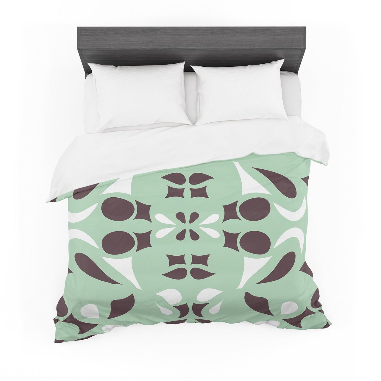 Miranda Mol ‘Swirling Teal’ Cotton3D Customized Duvet Cover Bedding Sets