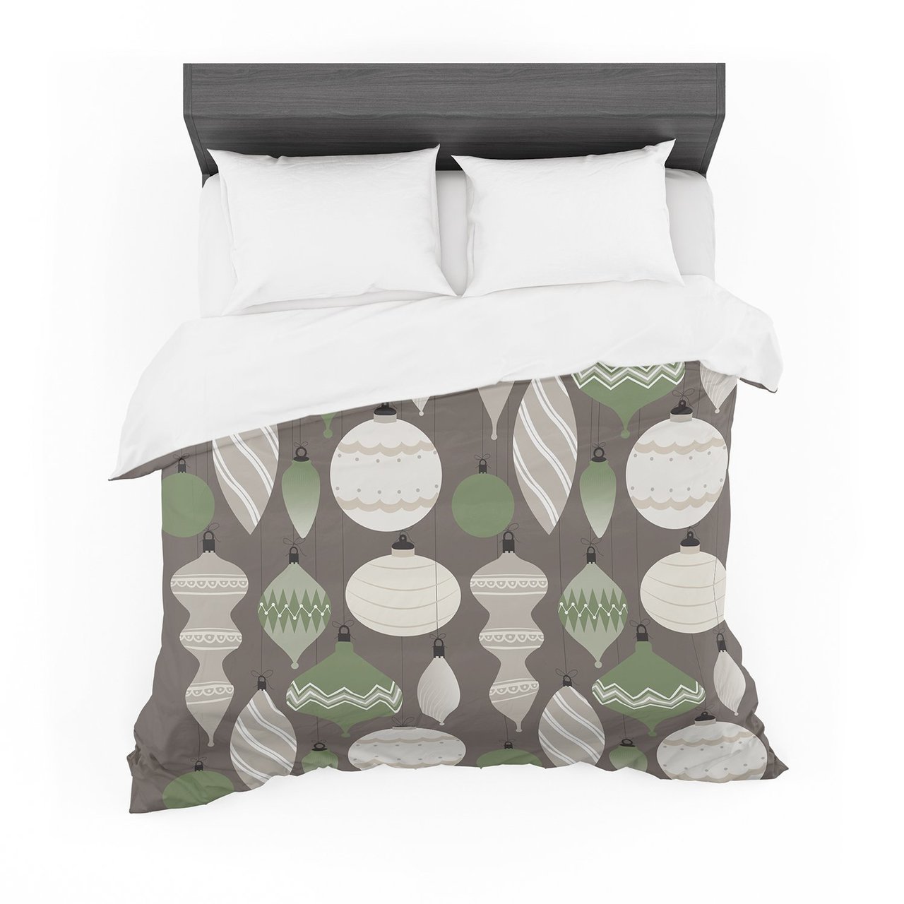 Mixed Ornaments Brown Green Grey Featherweight3D Customized Duvet Cover Bedding Sets