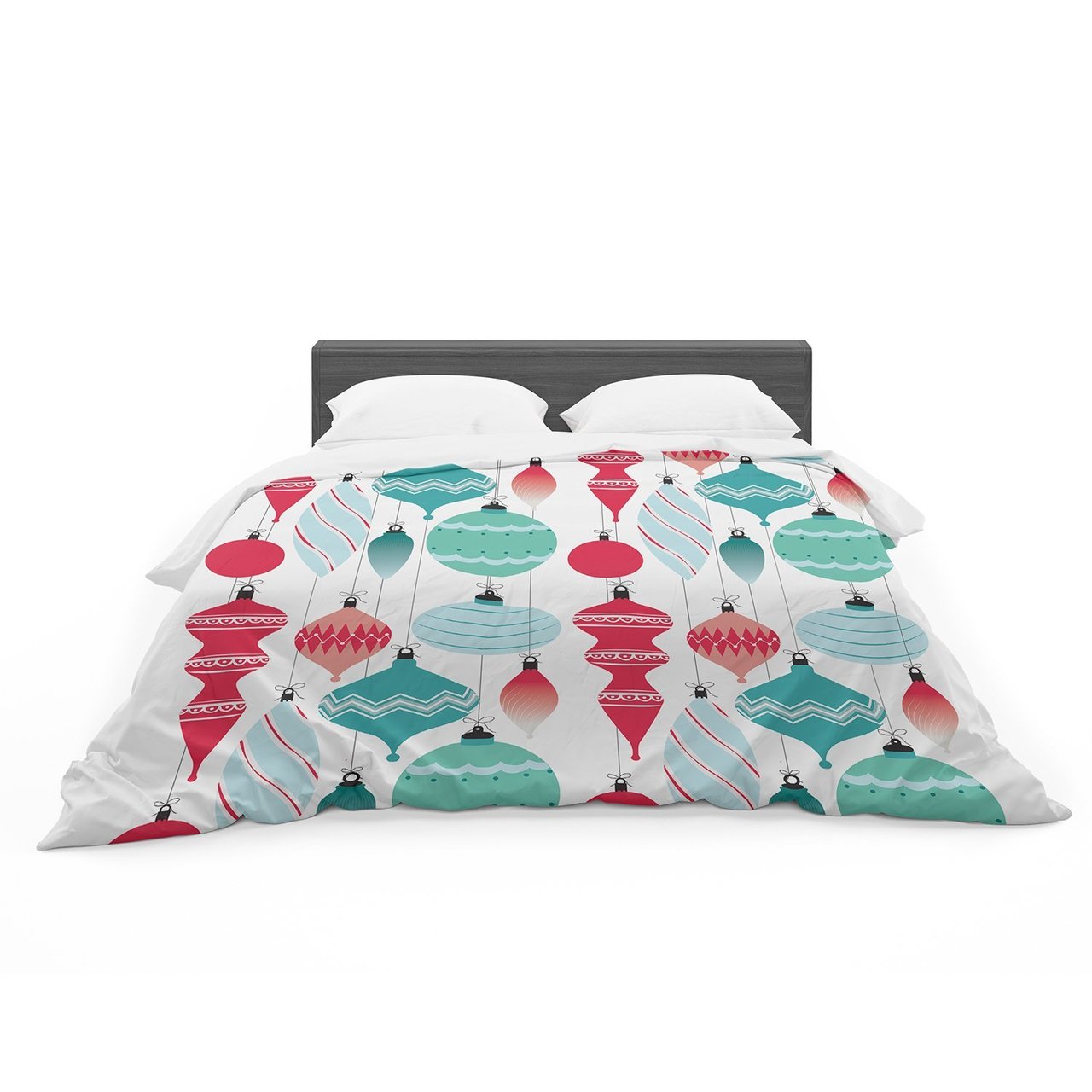 Mixed Ornaments Red Blue Featherweight3D Customized Duvet Cover Bedding Sets