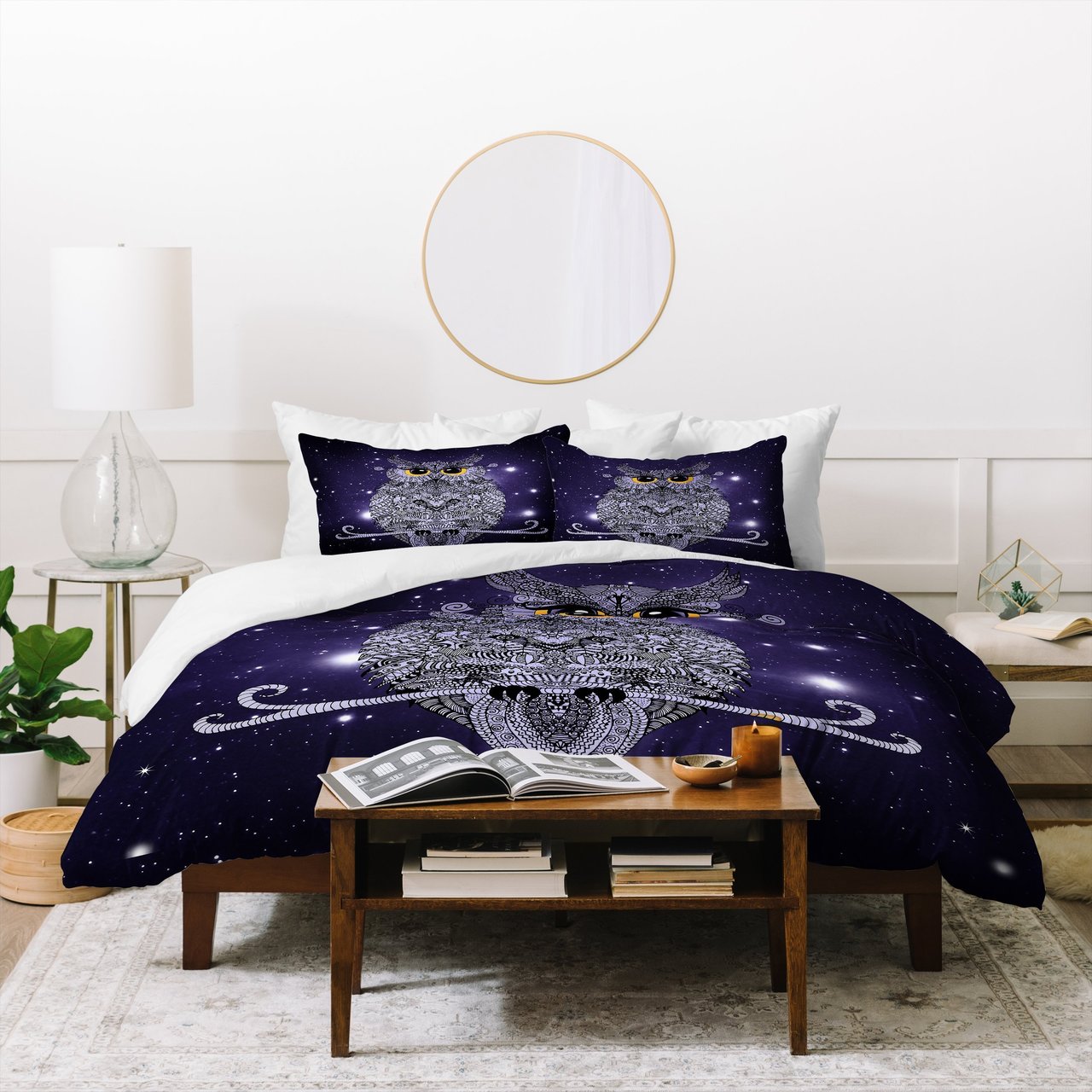 Monika Strigel Blue Night Owl Duvet Cover Bedding Sets