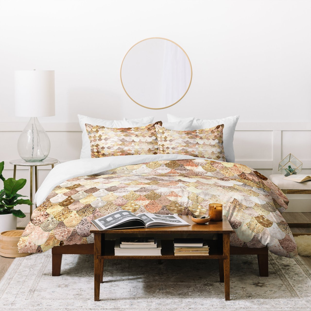 Monika Strigel Really Mermaid Gold Duvet Cover Bedding Sets