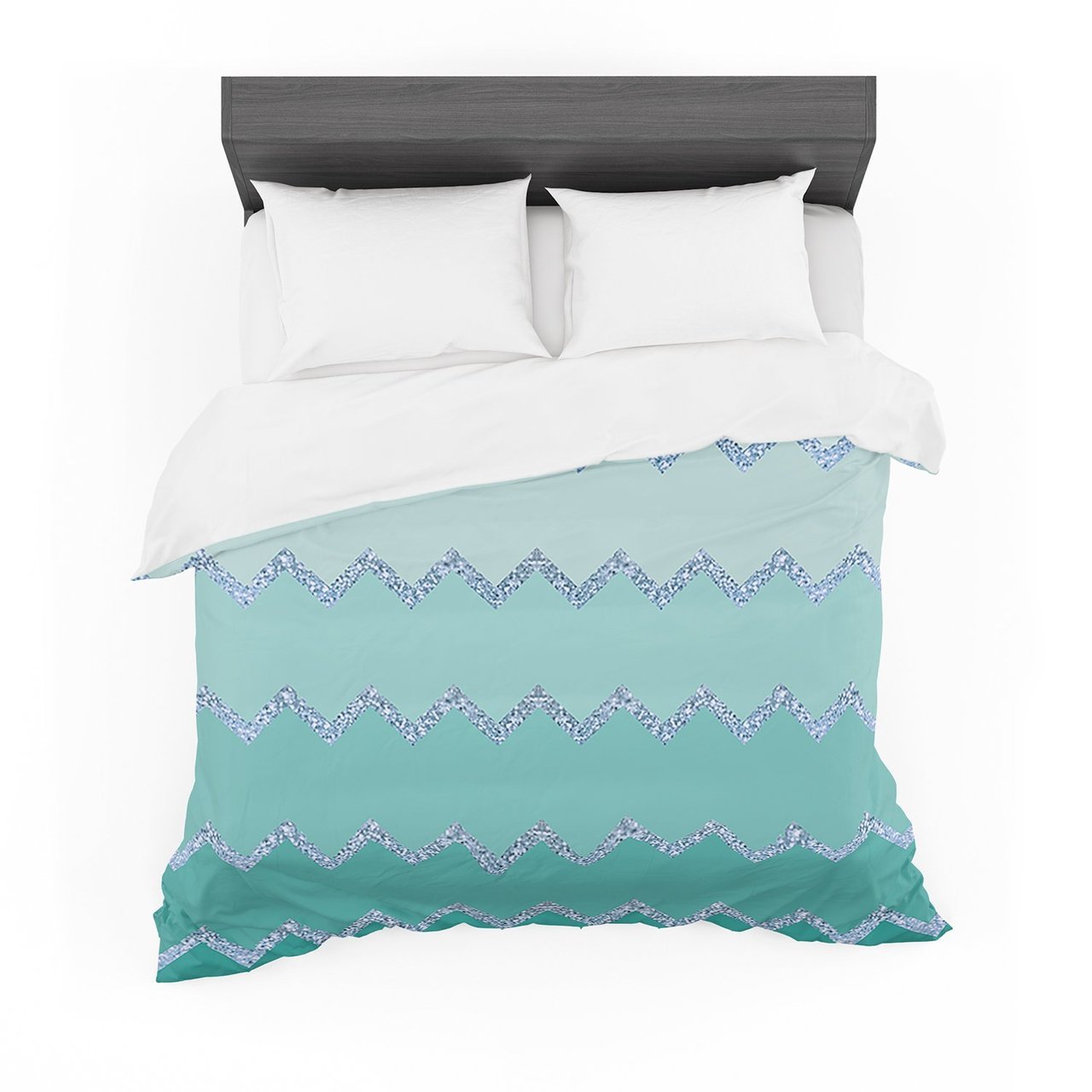 Monikatrigel ‘Avalon Mint Ombre’ Aqua Green Featherweight3D Customized Duvet Cover Bedding Sets