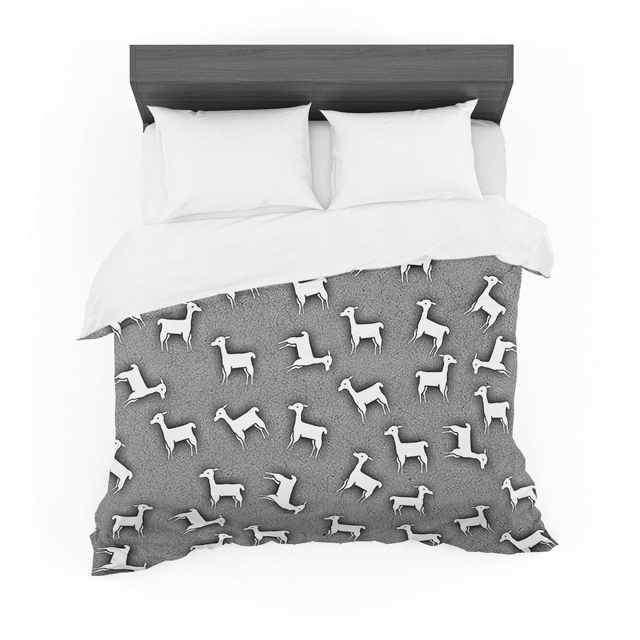 Monikatrigel ‘Llama Multi’ Gray Featherweight3D Customized Duvet Cover Bedding Sets