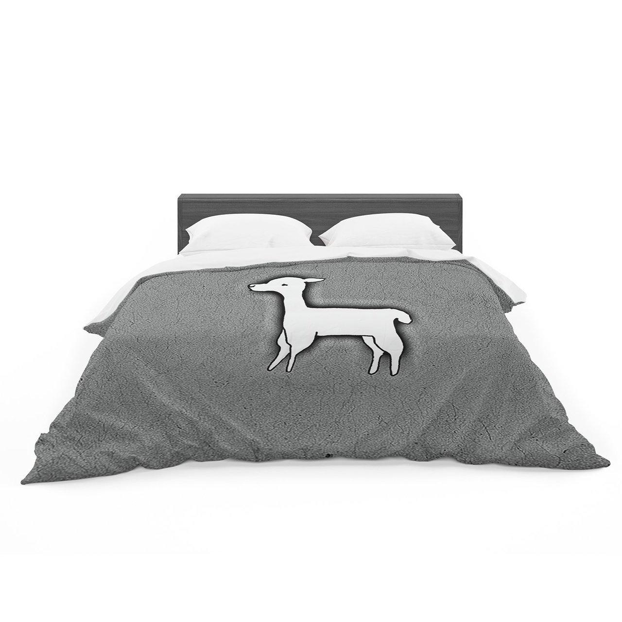 Monikatrigel ‘Llama One’ Grey Featherweight3D Customized Duvet Cover Bedding Sets