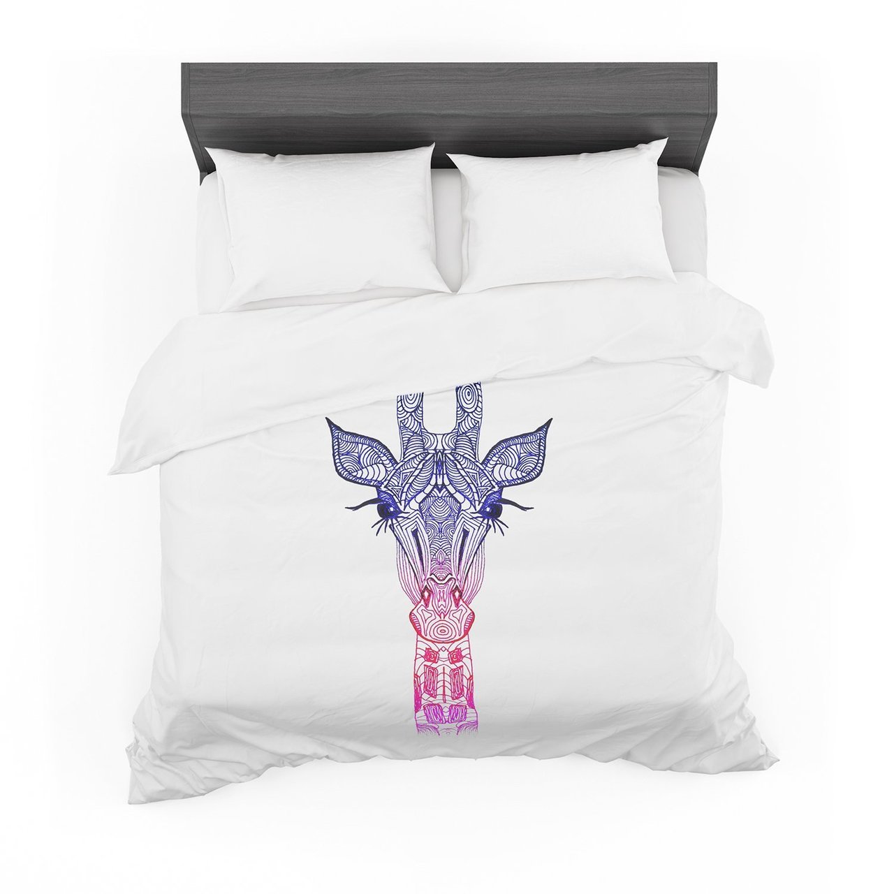 Monikatrigel ‘Rainbow Giraffe’ Cotton3D Customized Duvet Cover Bedding Sets