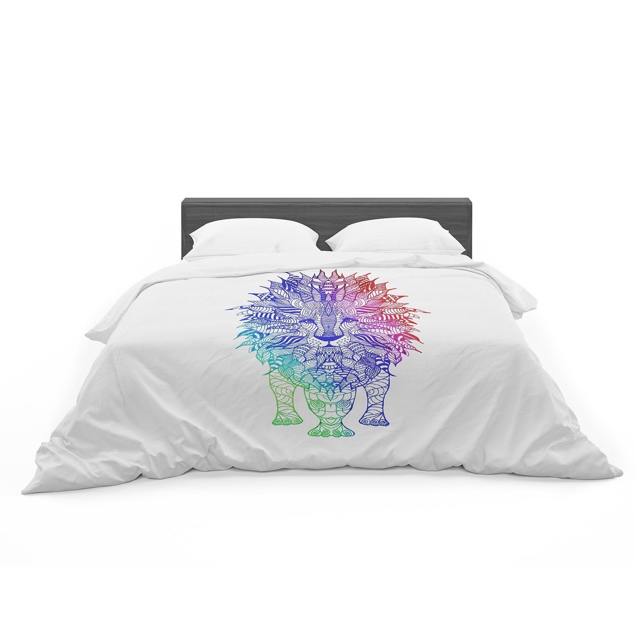 Monikatrigel ‘Rainbow Lion’ Cotton3D Customized Duvet Cover Bedding Sets
