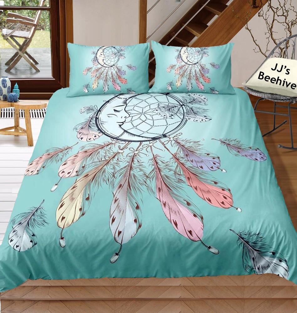 Moon Dreamcatcher (Green)3D Customized Duvet Cover Bedding Sets