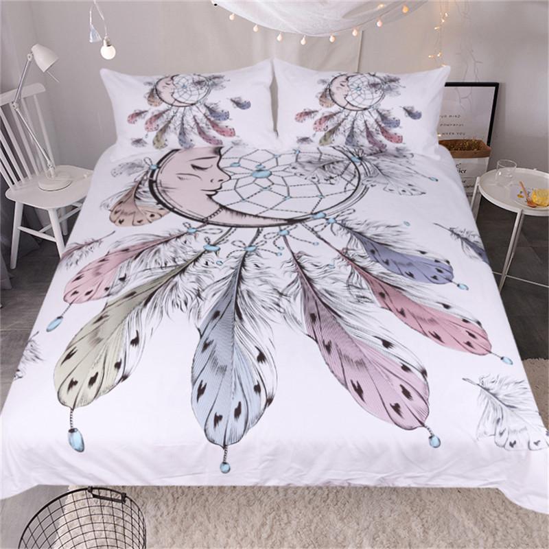 Moon Dreamcatcher (White)3D Customized Duvet Cover Bedding Sets